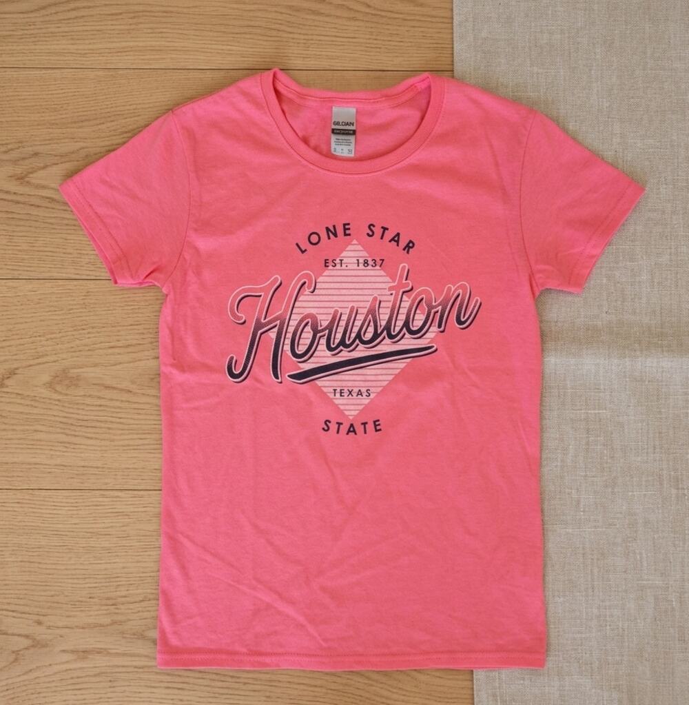 Pink Houston Vintage Style Graphic Tee - Size S - NWOT - Retro Souvenir